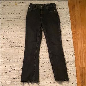 BDG kick flare high-rise cropped black jean